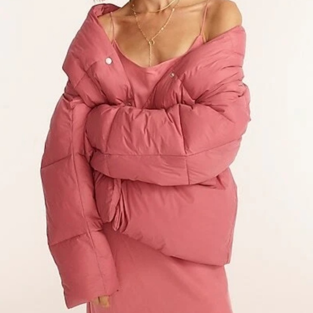 J. Crew Signature Alps Puffer Jacket With Primaloft in Rose Petal Size XS
